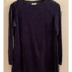 J. Jill Pure Jill Blue Velour Top - Size Small